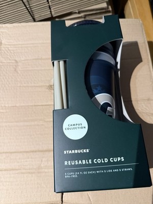 STARBUCKS Campus Collection Reusable Cold Cups 5er Set 710 ml