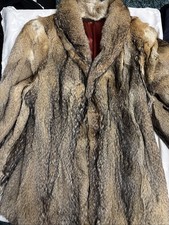 Vintage Genuine Fox Fur Coat Made in Argentina Natural Brown Tones