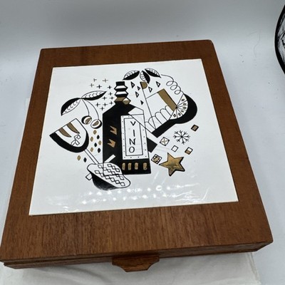 VTG MCM Fred Robert s Barware Toolkit And Wood And Tile Trivet