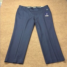 Chaps Men's Navy Blue Dress Pants 42x30 100% Wool Classic Fit Formal Slacks NWT