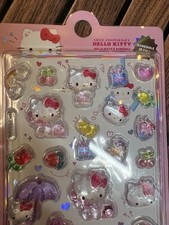 Set Of 2- Sanrio 3D Crystal Embossed stickers Hello kitty