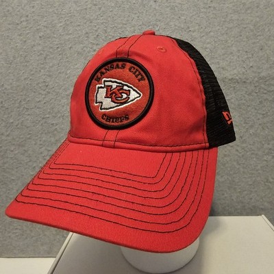 New Era 9TWENTY Kansas City Chiefs Patch Trucker Hat Cap Red Snapback Adjustable
