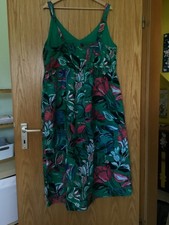 Cecil gemustertes Leinenkleid Maxi Gr. XL