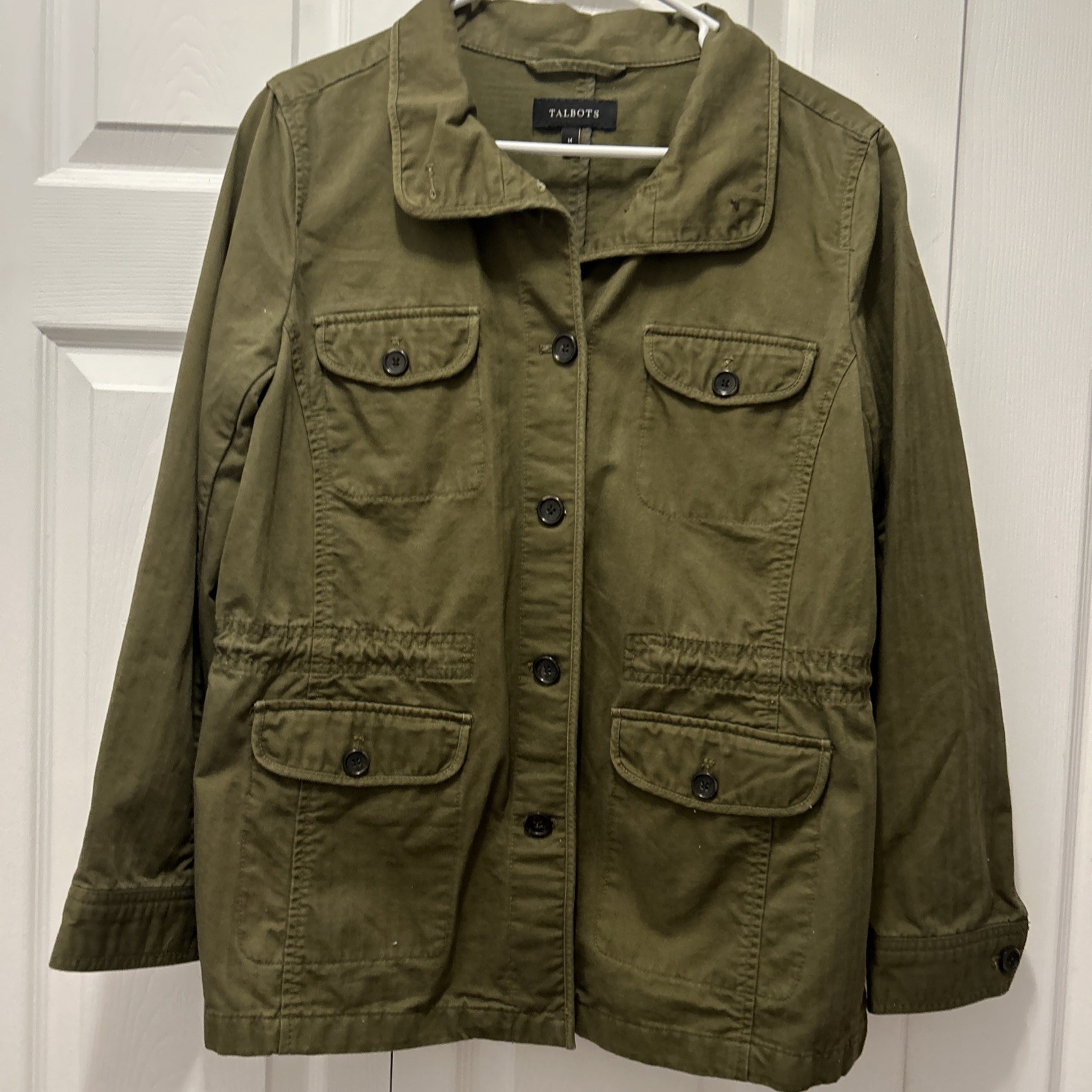 Talbot’s  Utility Jacket With Drawstring Safari G… - image 1