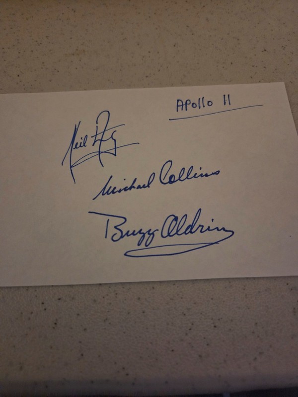 NEIL ARMSTRONG~ MICHAEL COLLINS~BUZZ ALDRIN signed  ALBUM page APOLLO 11 ~ LOA