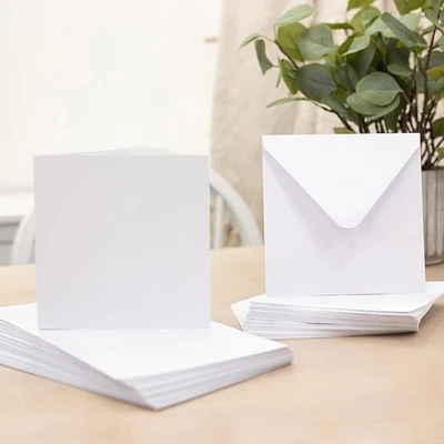 Crafter's Companion - 6" x 6" White Card - Pack of 50 -Great for any Ocassion