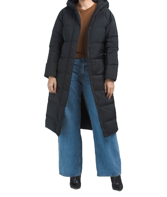 Theory Puffer Coat Hooded City Poly Black M; NWT