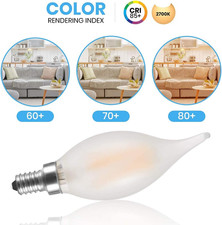 60W Candelabra Light Bulbs LED, Frosted Chandelier Bulb 60 Watt, E12 LED Bulb...