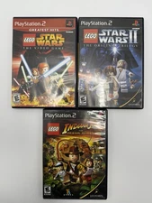 Lego Star Wars, Lego Star Wars II, & Lego Indiana Jones PlayStation 2 Bundle Lot