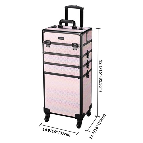 Byootique 3-Piece Makeup Train Cases Cosmetic Organizer Kit Blush ForgetMeNo - Picture 5 of 9