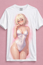 Anime Girl Aesthetic Graphic T-Shirt Cute Waifu Soft Style Manga Unisex Tee