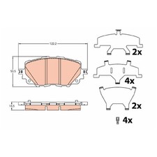 Satz Bremsbeläge Bremsklötze vorne für Mazda MX-5 4 ND RF | 24452876