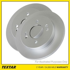 2x Brake Discs Solid For Citroen C4 X 1.5 BlueHDi 130 Genuine OE Textar PRO Rear