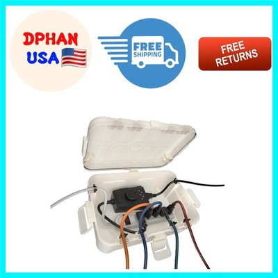 Large Weatherproof Electrical Box for Outdoor Use - 12.5x8.5x5 Inch White Design