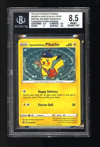 2019 Pokemon Special Delivery Pikachu Pokemon Center Canada SWSH074 BGS 8.5