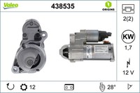Anlasser Starter Valeo Origins - NEW O.E. Technologie 438535 12V FüR Mercedes 5