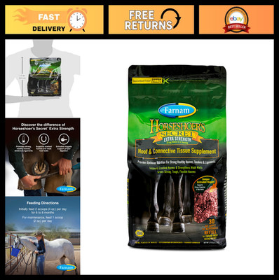 Extra Strength Horseshoer's Secret for Horses - 30 Day Supply, Hoof Care & Healt