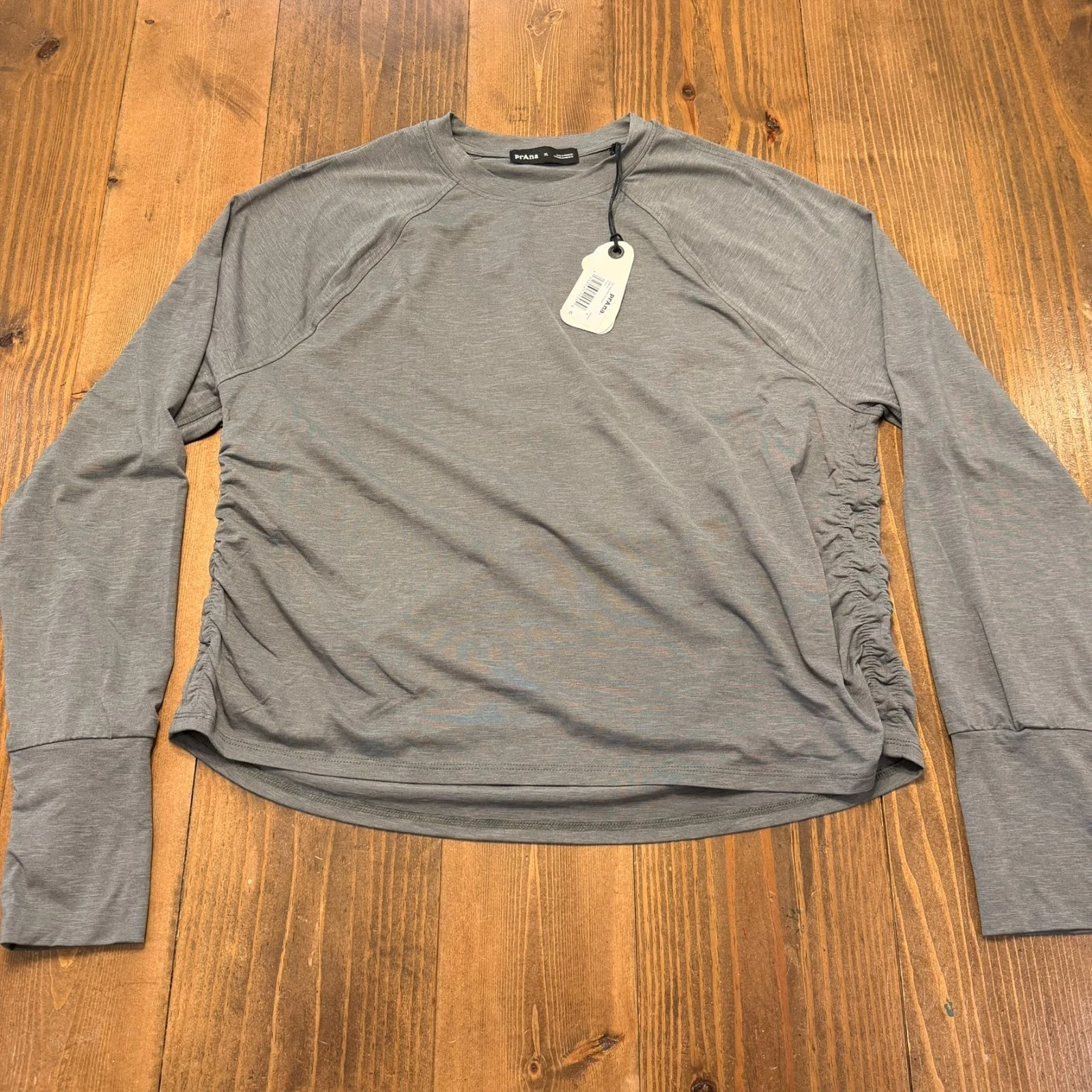 prAna Sol Searcher Long Sleeve Top Women's XL Gray Sun UPF NWT