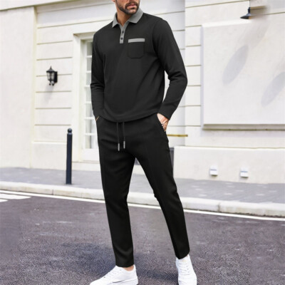 Mens Sweatsuits Piece Sport Tracksuit Jogger Sweat Suits