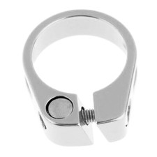 Morsetto Reggisella Bici In Lega Alluminio - 31.8mm Per Diametro 27.2mm, Con Leva Rapida - 2 Pezzi Nero E Argento - Foto 3