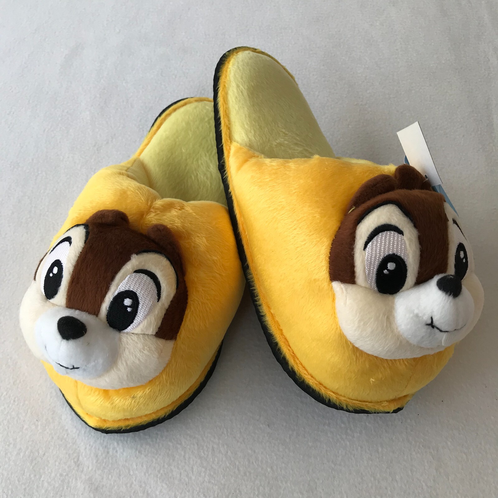 PANTOFOLA D’ORO AUTENTICO CHIP e DALE peluche pantofole scarpe sandalo US 5 9 UK 3 7 EU 34 40