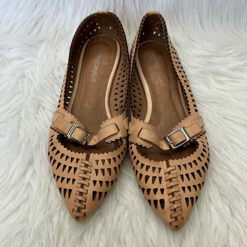 Jeffrey Campbell Leather Laser Cut Flats Size 7.5 - Picture 8 of 12