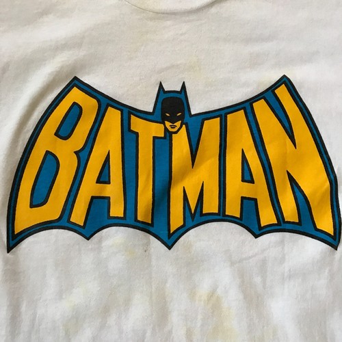 Vintage 80s 1989 Batman Logo DC Comics White Graphic T-Shirt L - Picture 4 of 13