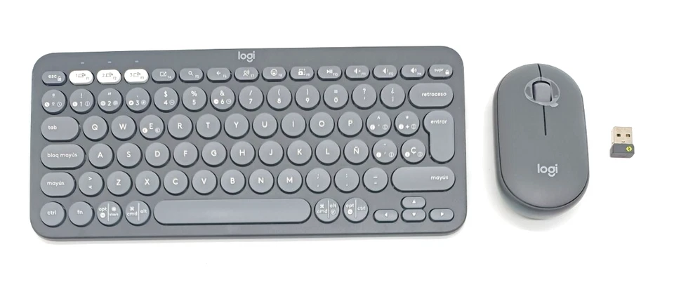 Logitech Pebble 2 Combo, kabellose Tastatur und Maus Bluetooth - Grafit Spanisch - Bild 3 von 4