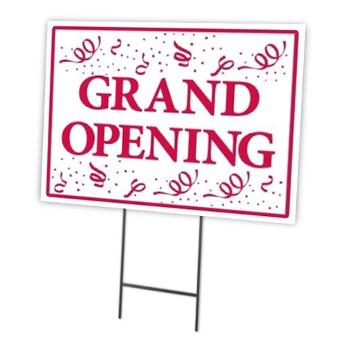 GRAND OPENING OUTDOOR DOUBLE SIDED SIDEWALK/LAWN/YARD SIGN eBay