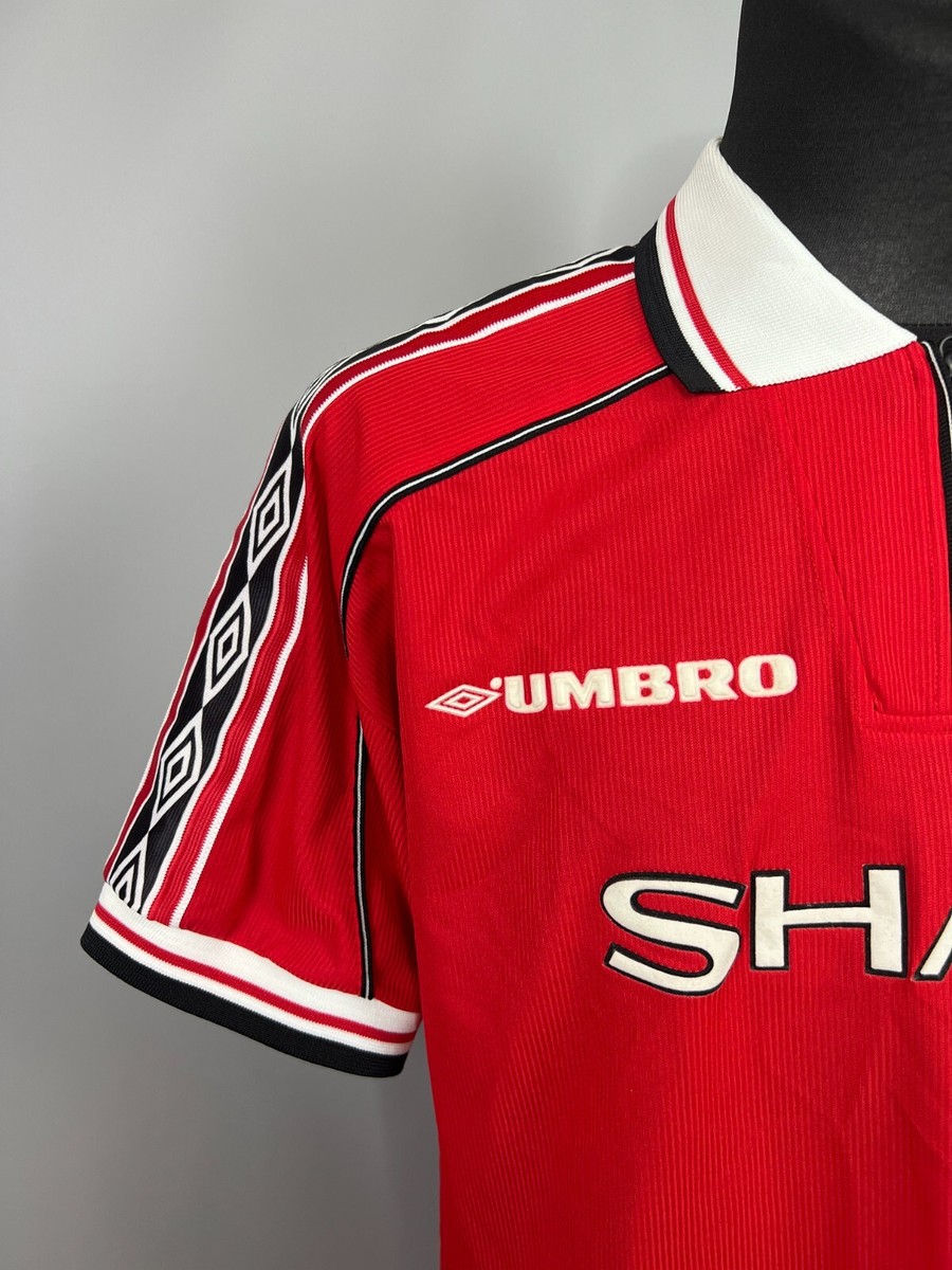 MANCHESTER UNITED 1998 2000 BECKHAM HOME SHIRT FOOTBALL