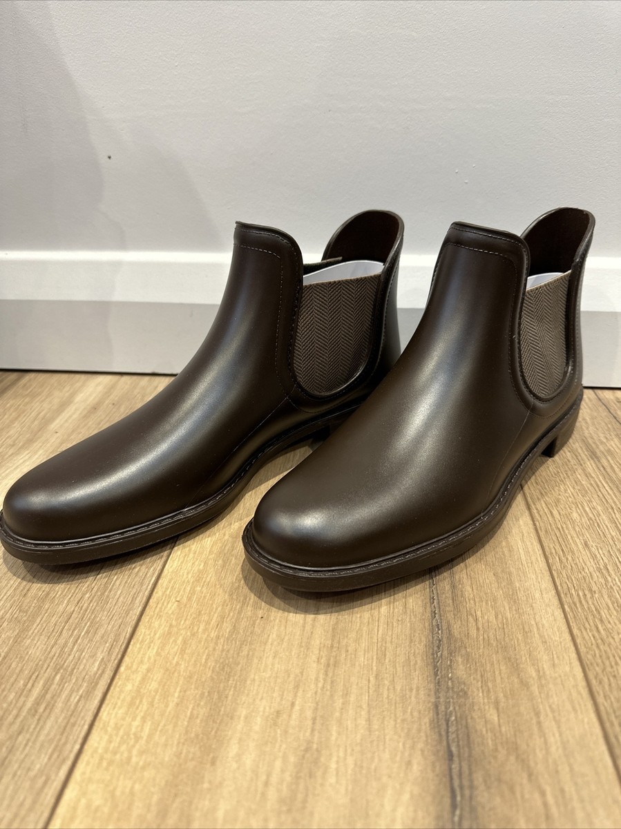 Dripdrop womens ankle fashion elastic chelsea slip on shoort rain