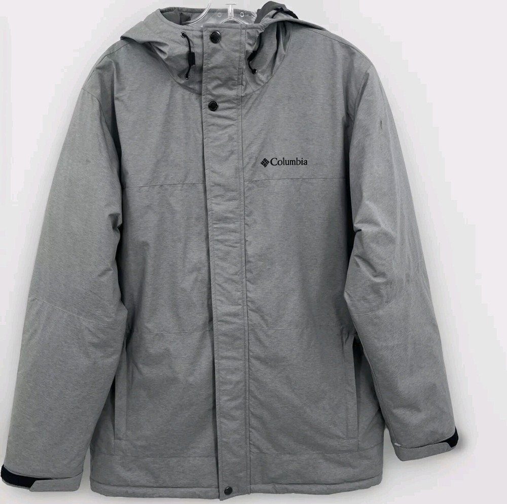 Columbia Cedars Edge EXS Jacket Men's Size S Gray Hoodie Insulated