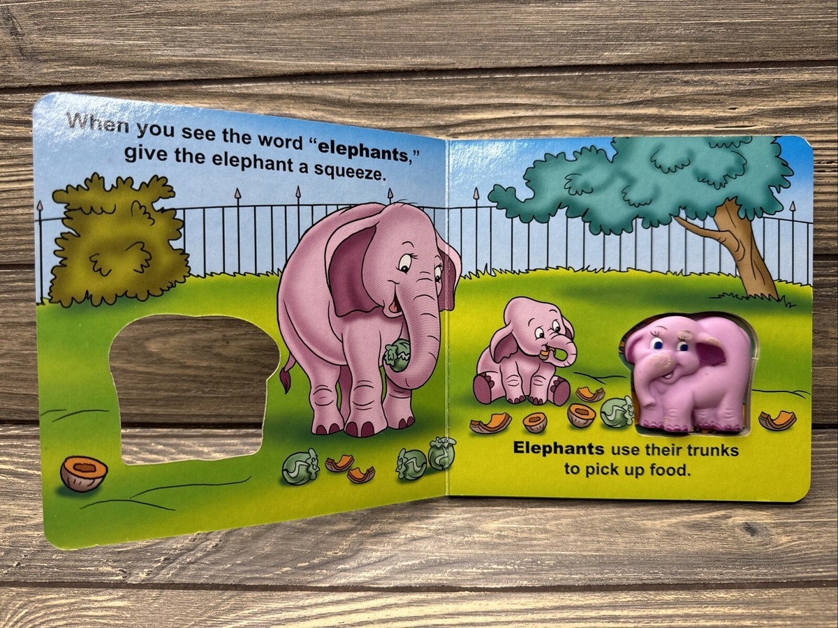 Elephants 2006 Zoo Animals Squeek Toy Board book By Nancy Parent