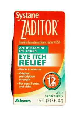 SYSTANE ZADITOR EYE DROPS EYE ITCH RELIEF 5ML exp 01/2027^