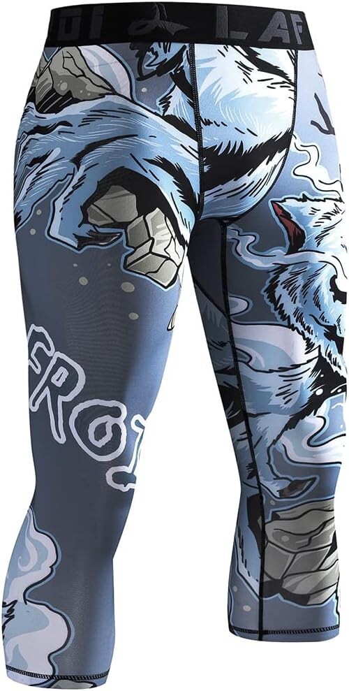 LAFROI Men's Compression Fit 3/4 Tights Leggings Werewolf XXL eBay