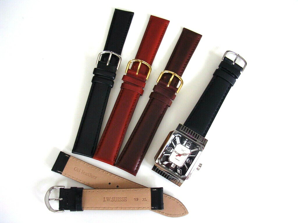Cinturino IW SUISSE Full Quill Cinturino Orologio In Pelle Di Struzzo - Nero, Larghezze Da 12 A 22mm, Fatto A Mano, Suola Piena Armaflex 19 Mm