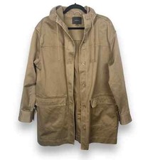 Talula Aritzia Army Green Wessex Utility Jacket Hooded 100% Cotton Overized Med