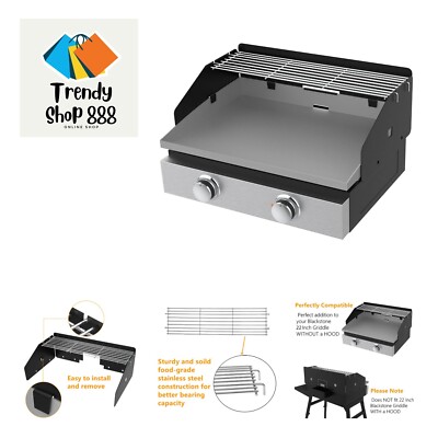 22 Inch Griddle Wind Guard/Wind Screen and Griddle Warming