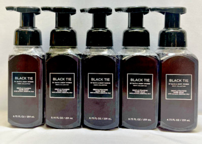 5 Black Tie Men's Collection Bath & Body Works Gentle Foaming Hand Soap 8.75 oz