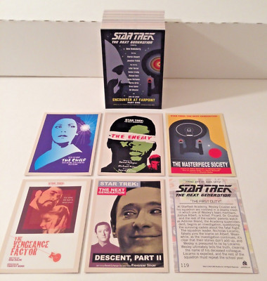 STAR TREK PORTFOLIO PRINTS THE NEXT GENERATION Series 1 Complete Card Set +PROMO