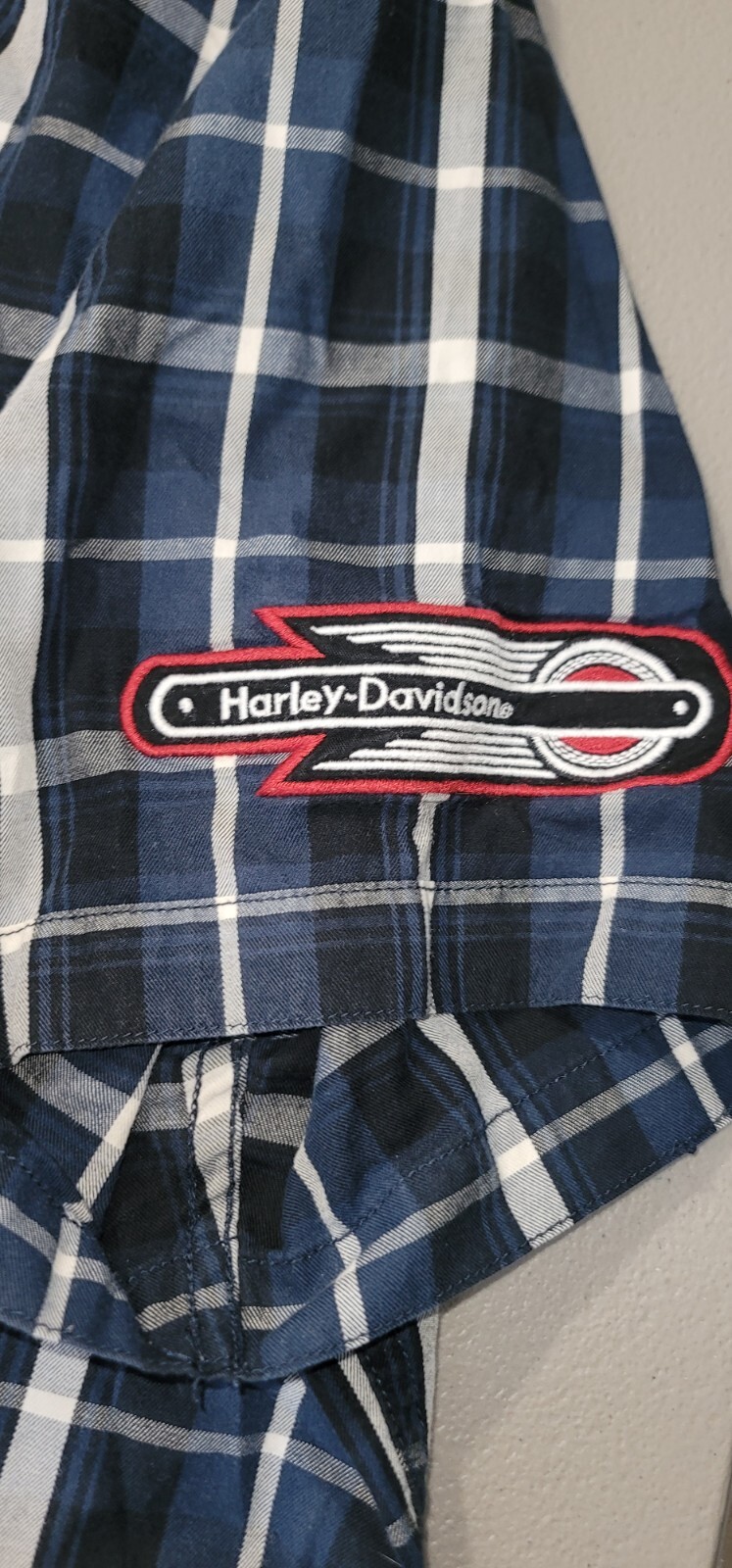 Harley Davidson Multi Patch SS Button Up Shirt- P… - image 6