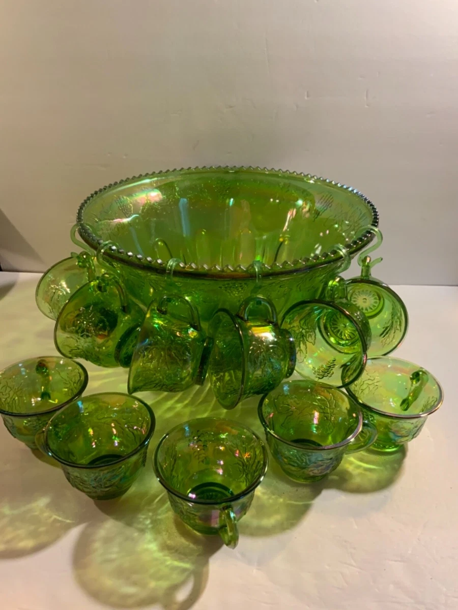 Antique Punch Bowl And Cups