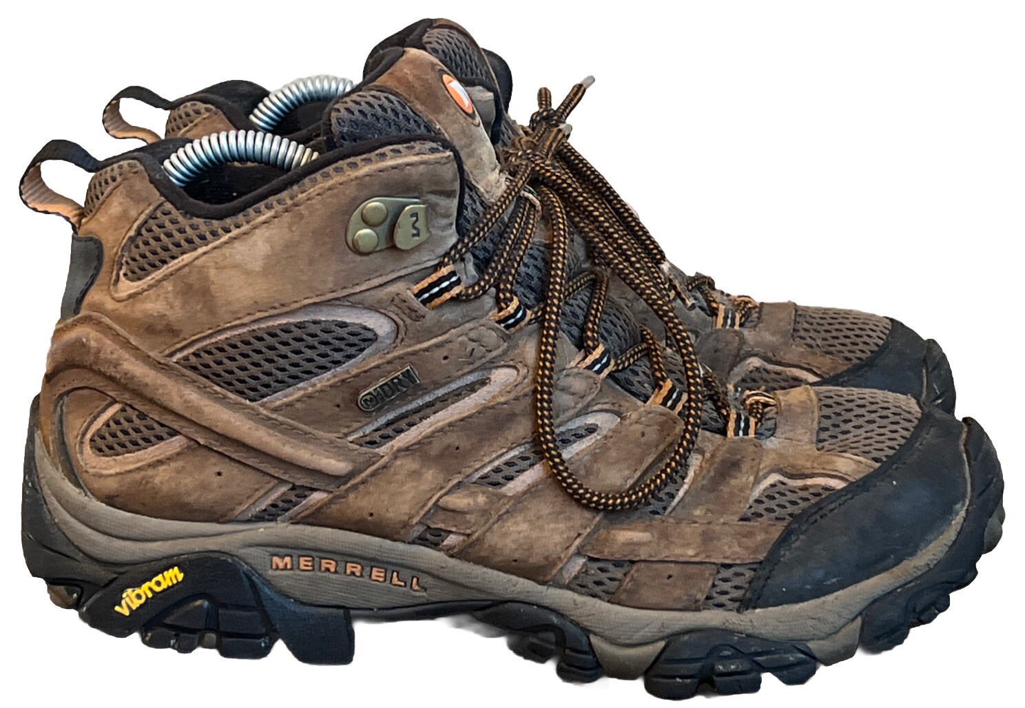 Merrell Scarpa Uomo 8.5 Moab 2 Mid Sneakers da Escursionismo J06051 Pelle Marrone Impermeabile