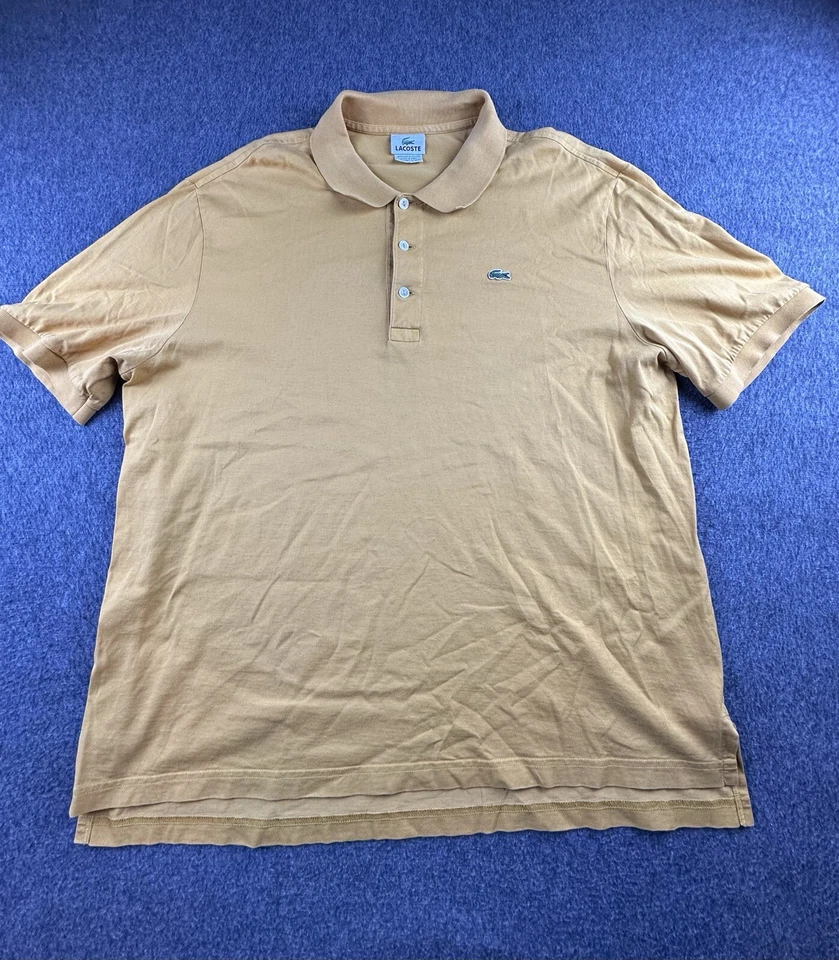 Camisa Lacoste Para Hombre Talla 7 X-Grande Oro Amarillo Polo Manga Corta Pullover De Colección Foto 2 de 4