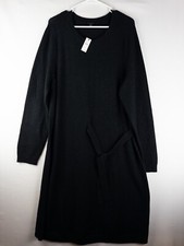 NWT Talbots Dress Womens XL Black Metallic Pullover Long Sleeve Strap Maxi