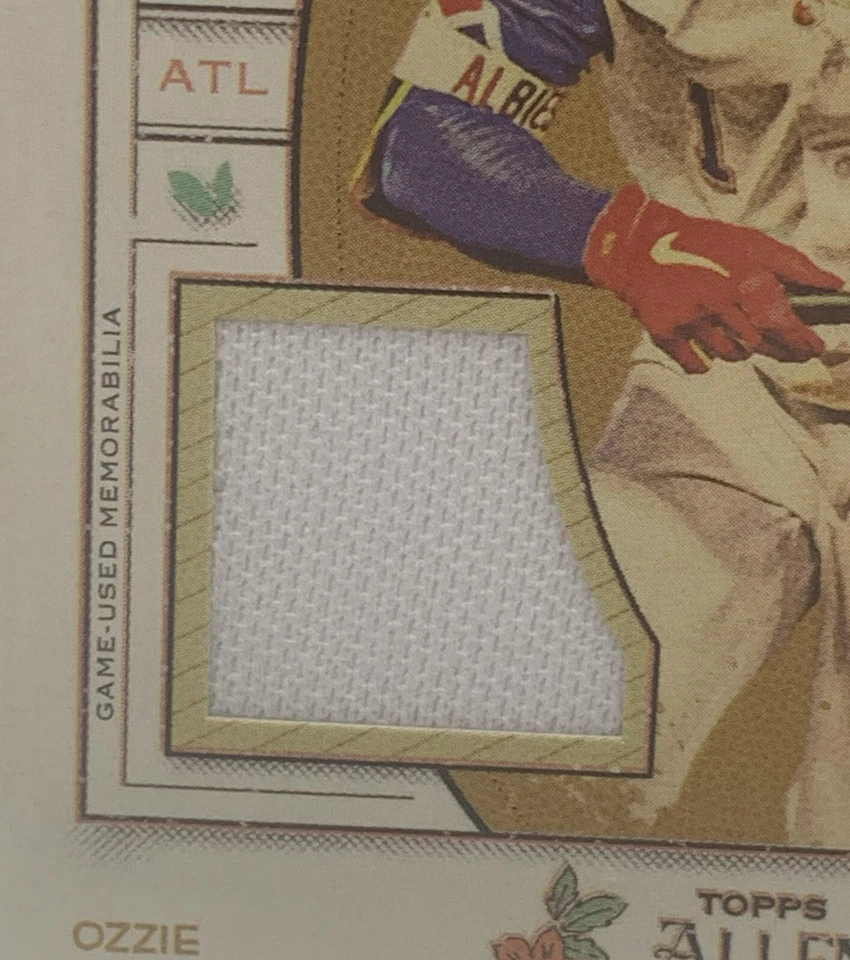 Ozzie Albies 2024 Topps Allen & Ginter Relic Card Atlanta Braves AGR-OA - Image 3 of 3