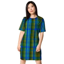 Samhradh Tartan 1b T-shirt Dress AOP U.S.A