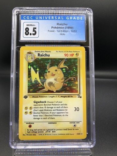 Raichu (1st Edition) graded CGC 8.5 for sale on eBay