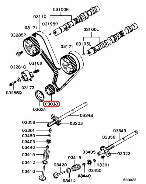 Mitsubishi OEM SPROCKET,CRANK CAM DRIVE MD184894 Genuine - Image 2 of 4