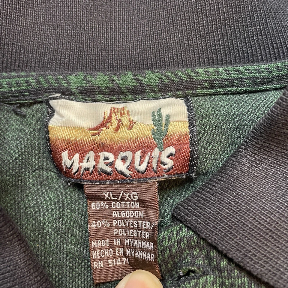 Suéter Marquis Tejido Para Hombre XL Manga Larga Tartán Cuadros Verde 3 Botones Pullover Foto 2 de 4